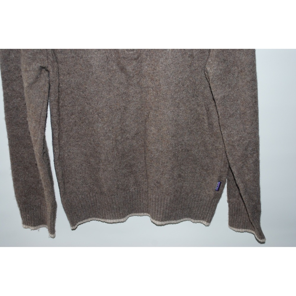 Patagonia Men's Wool Nylon 1/4 Zip Sweater Brown Medium – Used, Fuzz Wear - Picture 3 of 6